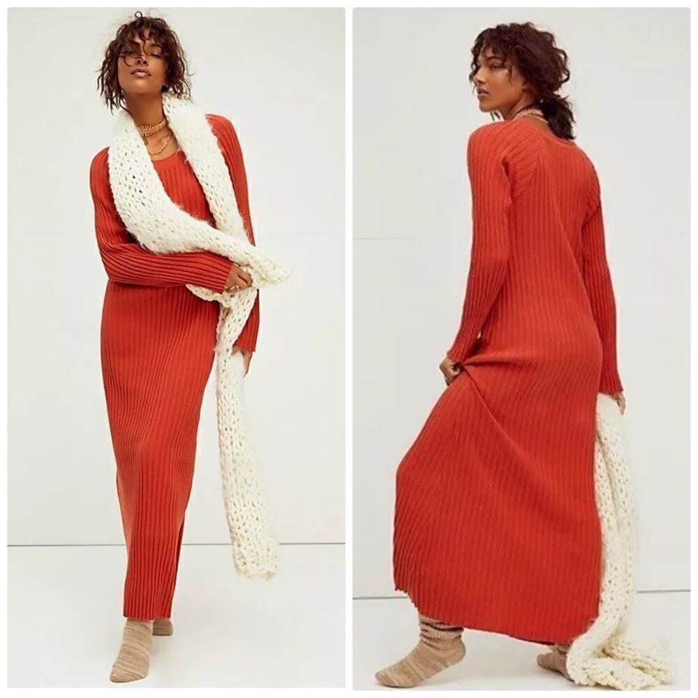 Free People Beach Walk About Maxi Dress Orange 🍊